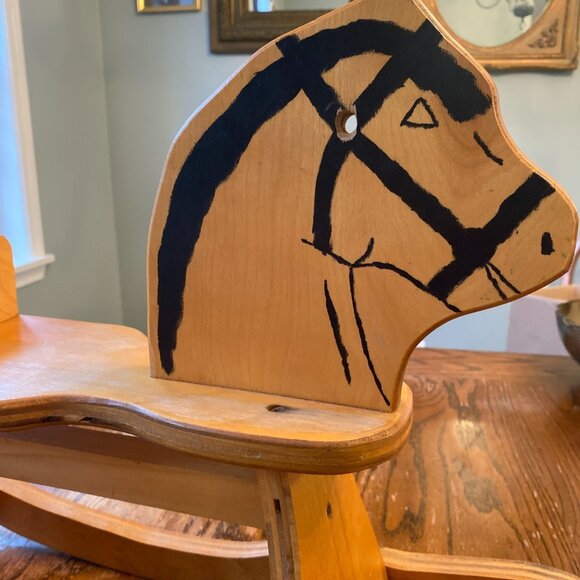 Vintage Wooden Rocking Horse For Toddlers - Handcrafted Design - 25" Long x 20" - Picture 11 of 11